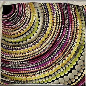 Vintage Echo Optic Silk Print Scarf